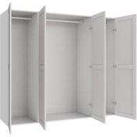 Wickes Ashland White Shaker 3 Cabinet Quad Wardrobe with Rail - 1800 x 2000mm