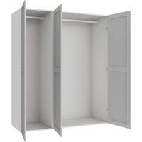 Wickes Ashland Grey Shaker Triple Wardrobe with Rail - 1800 x 1500mm