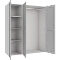 Wickes Ashland Grey Shaker Triple Wardrobe with Shelves & Rail - 1800 x 1500mm