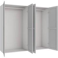 Wickes Ashland Grey Shaker 2 Cabinet Quad Wardrobe with Rail - 1800 x 2000mm