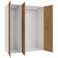 Wickes Ashland Oak Shaker Triple Wardrobe with Rail - 1800 x 1500mm