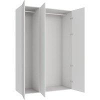 Wickes Claydon White Slab Triple Wardrobe with Rail - 2250 x 1500mm