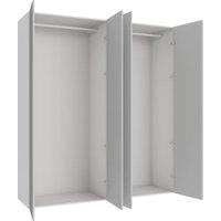 Wickes Claydon Grey Slab 2 Cabinet Quad Wardrobe with Rail - 2250 x 2000mm