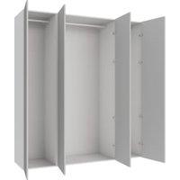 Wickes Claydon Grey Slab 3 Cabinet Quad Wardrobe with Rail - 2250 x 2000mm