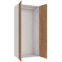 Wickes Claydon Oak Slab Double Wardrobe with Rail 2250 x 1000mm