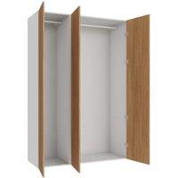 Wickes Claydon Oak Slab Triple Wardrobe with Rail 2250 x 1500mm