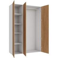 Wickes Claydon Oak Slab Triple Wardrobe with Rail & Shelves - 2250 x 1500mm