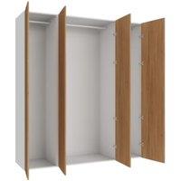 Wickes Claydon Oak Slab 3 Cabinet Quad Wardrobe with Rail - 2250 x 2000mm