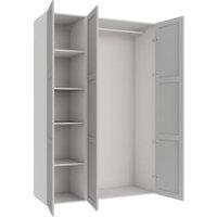 Wickes Ashland Grey Shaker Triple Wardrobe with Shelves & Rail - 2250 x 1500mm