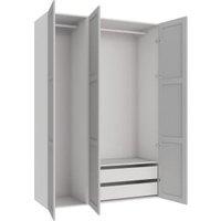 Wickes Ashland Grey Shaker Triple Wardrobe with Shelves & Drawers - 2250 x 1500mm
