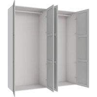 Wickes Ashland Grey Shaker 2 Cabinet Quad Wardrobe with Rail - 2250 x 2000mm