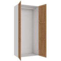 Wickes Ashland Oak Shaker Double Wardrobe with Rail - 2250 x 1000mm