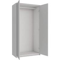 Wickes Claydon Grey Slab Double Wardrobe with Rail, Plinth & Panels - 2083 x 1036mm