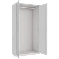 Wickes Ashland White Shaker Double Wardrobe with Rail, Plinth & Panels - 2083 x 1036mm