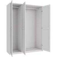Wickes Ashland White Shaker Triple Wardrobe with Rail, Plinth & Panels - 2083 x 1536mm