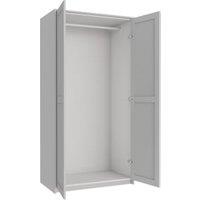 Wickes Ashland Grey Shaker Double Wardrobe with Rail, Plinth & Panels - 2083 x 1036mm