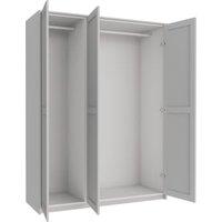 Wickes Ashland Grey Shaker Triple Wardrobe with Rail, Plinth & Panels - 2083 x 1536mm