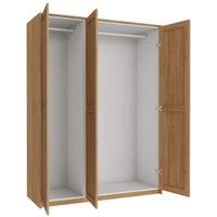 Wickes Ashland Oak Shaker Triple Wardrobe with Rail, Plinth & Panels - 2083 x 1536mm