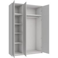 Wickes Claydon Grey Slab Triple Wardrobe with Rail, Shelves, Plinth & Panels - 2333 x 1536mm