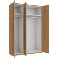 Wickes Claydon Oak Slab Triple Wardrobe with Rail, Plinth & Panels - 2333 x 1536mm