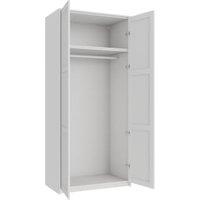 Wickes Ashland White Shaker Double Wardrobe with Rail, Plinth & Panels - 2333 x 1036mm