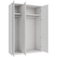 Wickes Ashland White Shaker Triple Wardrobe with Rail, Plinth & Panels - 2333 x 1536mm