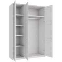 Wickes Ashland White Shaker Triple Wardrobe with Rail, Shelves, Plinth & Panels - 2333 x 1536mm