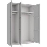 Wickes Ashland Grey Shaker Triple Wardrobe with Rail, Plinth & Panels - 2333 x 1536mm