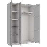 Wickes Ashland Grey Shaker Triple Wardrobe with Rail, Shelves, Plinth & Panels - 2333 x 1536mm