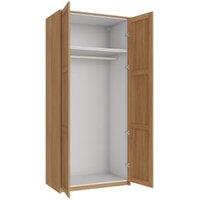 Wickes Ashland Oak Shaker Double Wardrobe with Rail, Plinth & Panels - 2333 x 1036mm