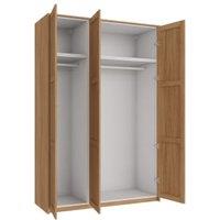 Wickes Ashland Oak Shaker Triple Wardrobe with Rail, Plinth & Panels - 2333 x 1536mm