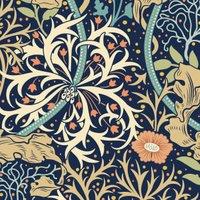 Hoopla Seaweed Garden Navy Blue Matt Wallpaper - 10m