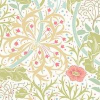 Hoopla Seaweed Garden Rose Pink Matt Wallpaper - 10m