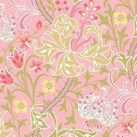 Hoopla Lily Ogee Rose Pink Matt Wallpaper - 10m