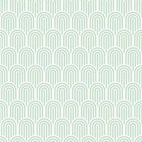 Hoopla Retro Arch Mint Green Matt Wallpaper - 10m
