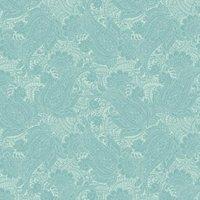Hoopla Paisley Blue Matt Wallpaper - 10m