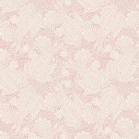 Hoopla Paisley Blush Pink Matt Wallpaper - 10m