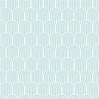 Hoopla Retro Arch Teal Blue Matt Wallpaper Sample