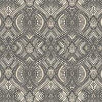 Hoopla Ogee Damask Black Matt Wallpaper Sample