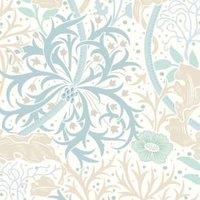 Hoopla Seaweed Garden Soft Blue Matt Wallpaper Sample