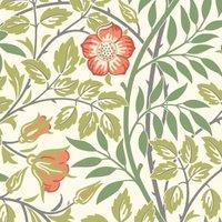 Hoopla Rosehip Trail Coral Pink Matt Wallpaper Sample