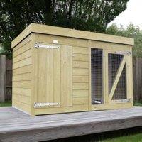 DIY Sheds Timber Dog Kennel And Run 6 x 4ft
