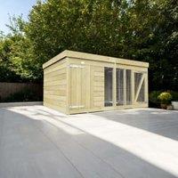 DIY Sheds Timber Dog Kennel And Run 8 x 6ft