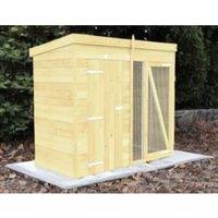 DIY Sheds Timber Dog Kennel And Run (Full Height) 8 x 4ft