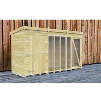 DIY Sheds Timber Dog Kennel And Run (Full Height) 12 x 4ft
