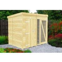 DIY Sheds Timber Dog Kennel And Run (Full Height) 8 x 6ft