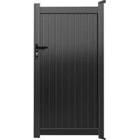 Readymade Black Aluminium Vertical Pedestrian Gate - 1500 x 1800mm