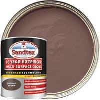 Sandtex 10 Year Multisurface Gloss - Chestnut Brown 750ml