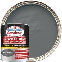 Sandtex 10 Year Multisurface Gloss - Smokey Grey 750ml