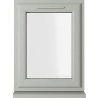 Crystal uPVC Agate Grey Left Hand Side Hung Clear Double Glazed Window - 610 x 965mm